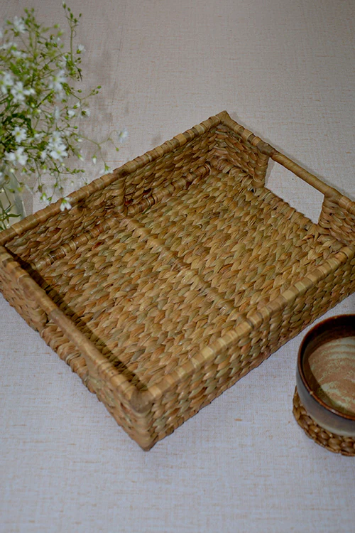Dharini Water Hyacinth Rectangular Basket - Image 3