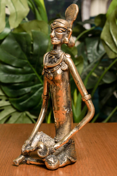 TICH Dhokra Craft Curio (Medium) - Lady - Image 5