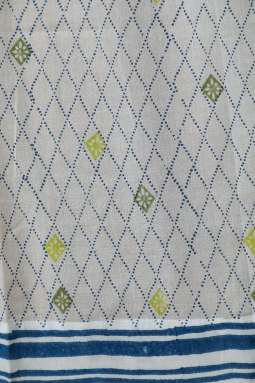 Sooti Syahi Diamond Dot Hand Block Printed Window Curtain - Image 5