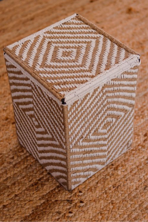Sirohi Diamond Natural Jute Laundry Basket - Image 5