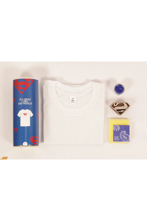 Potli DIY T Shirt Block Print Kit - Superman - Image 3