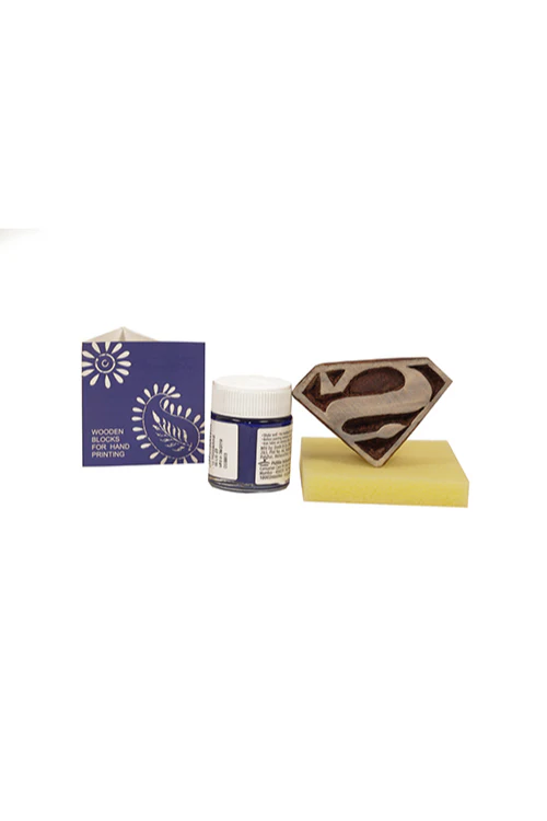 Potli DIY T Shirt Block Print Kit - Superman - Image 4