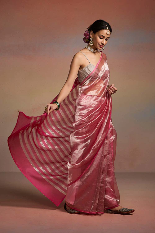 Dressfolk Amaira Tissue Saree - Image 4