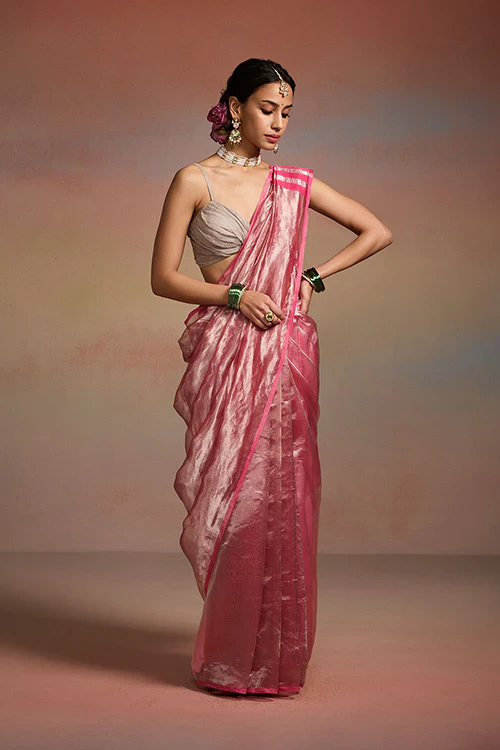 Dressfolk Amaira Tissue Saree - Image 5
