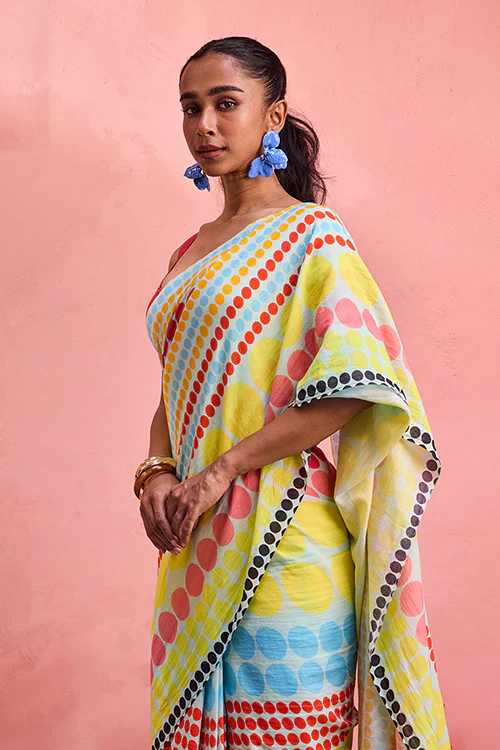 Dressfolk  Confetti Carnival Bengal Cotton Saree - Image 2