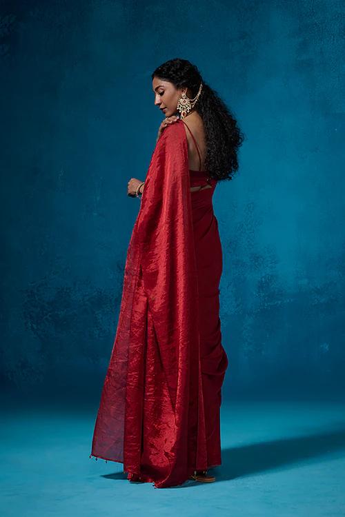 Dressfolk Dilaab Tissue Saree - Image 3