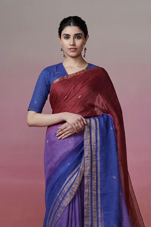 Dressfolk Forever Yours Linen Saree - Image 2