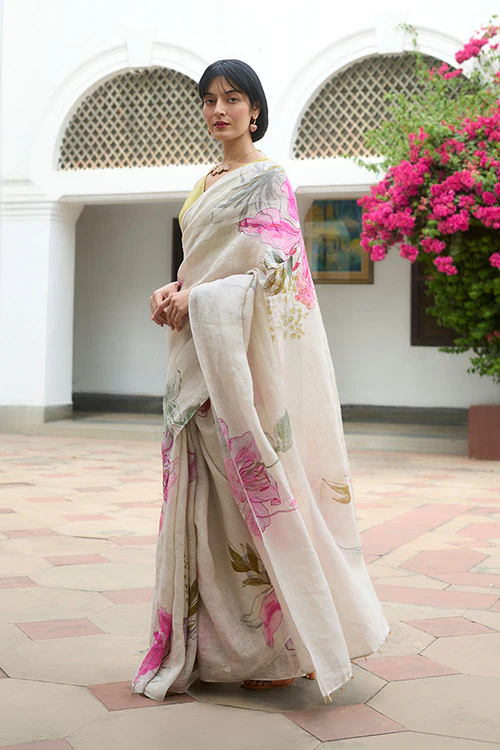 Dressfolk Lily Lane Linen Saree