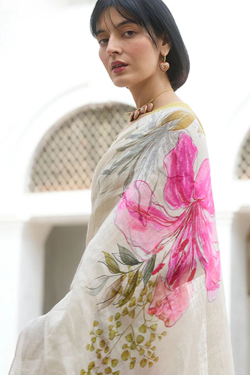 Dressfolk Lily Lane Linen Saree - Image 2