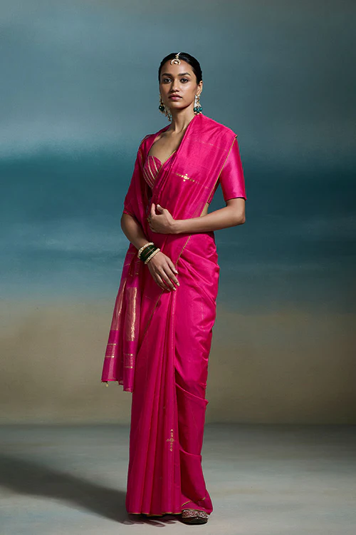Dressfolk Nayika Tissue Saree - Image 5