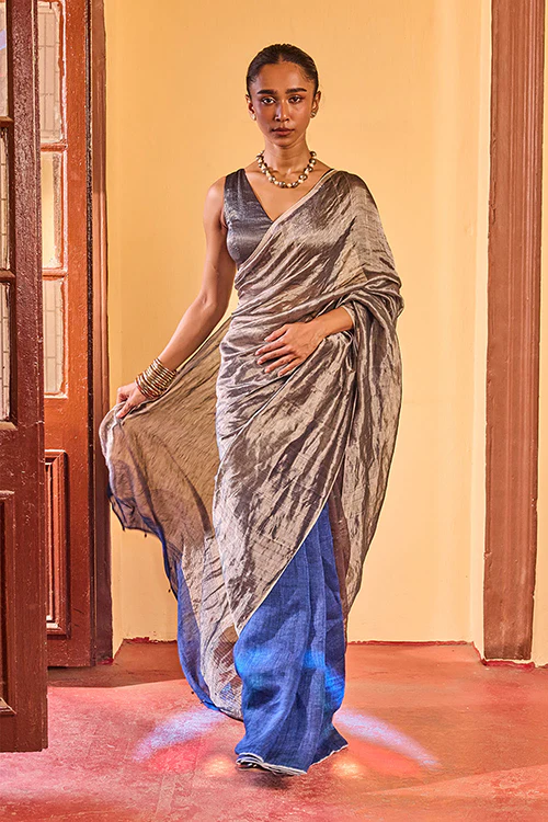 Dressfolk North Star Linen Saree