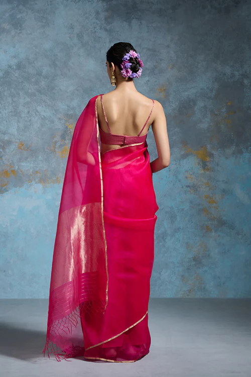 Dressfolk Palasha Organza Saree - Image 3