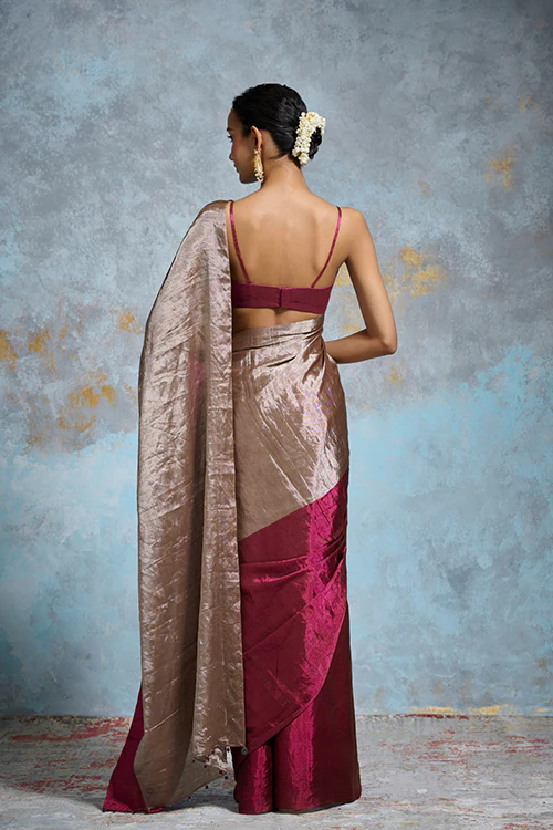 Dressfolk Ritiqa Tissue Saree - Image 3