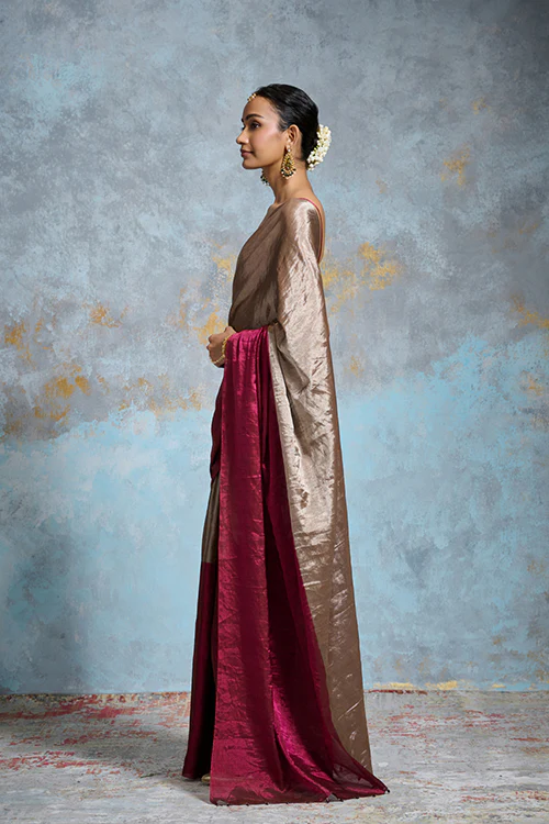 Dressfolk Ritiqa Tissue Saree - Image 4