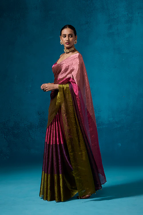 Dressfolk Shiddat Tissue Saree - Image 2