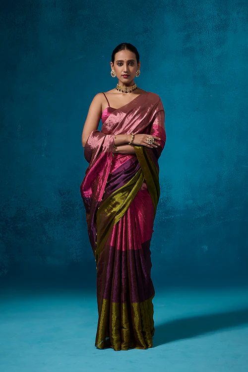 Dressfolk Shiddat Tissue Saree - Image 4