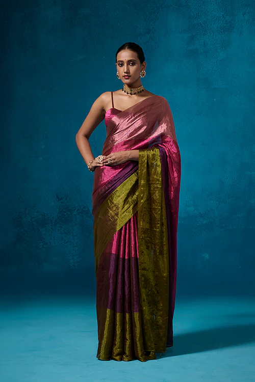Dressfolk Shiddat Tissue Saree - Image 5