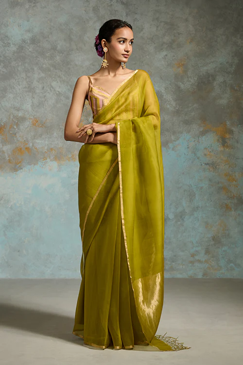 Dressfolk Ujjwala Organza Saree