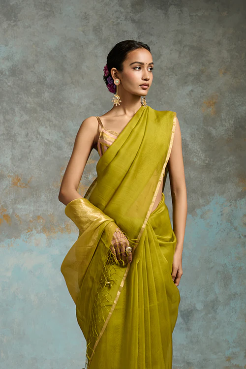 Dressfolk Ujjwala Organza Saree - Image 2