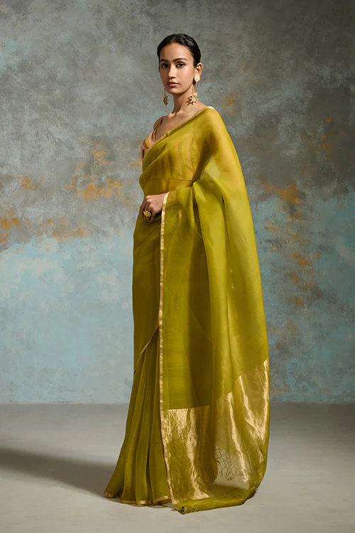 Dressfolk Ujjwala Organza Saree - Image 3