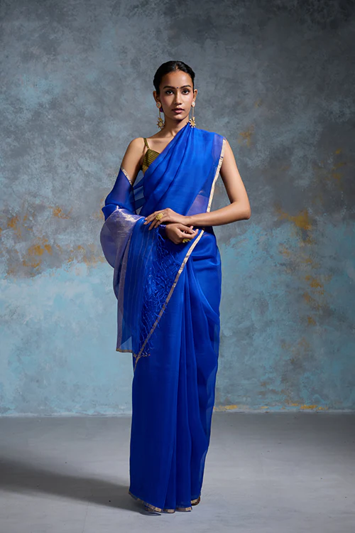 Dressfolk Utsavi Organza Saree - Image 3