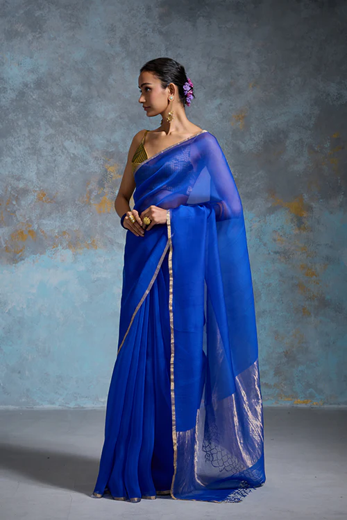 Dressfolk Utsavi Organza Saree - Image 4