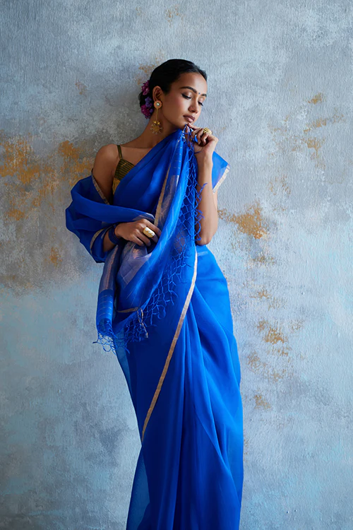Dressfolk Utsavi Organza Saree - Image 5
