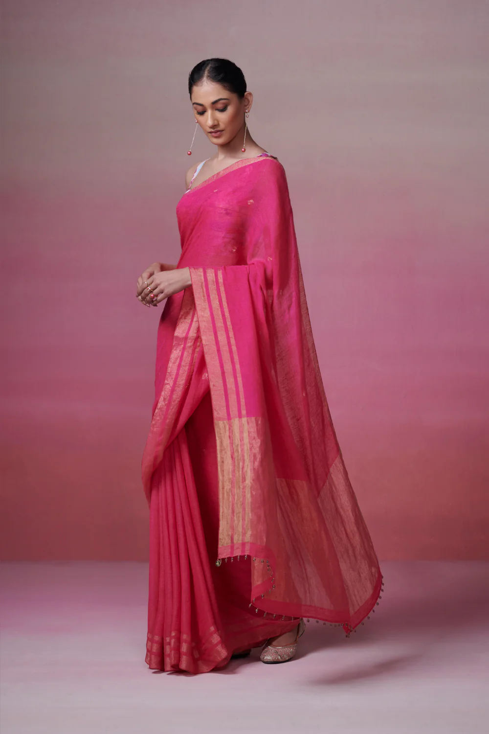 Dressfolk Valentina Linen Saree