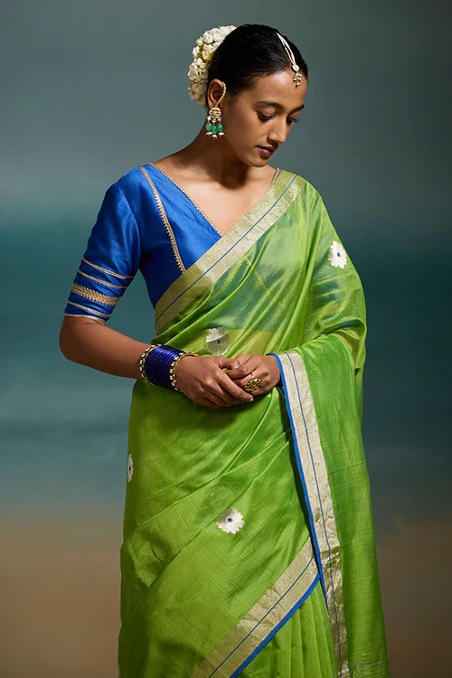Dressfolk Vanya Chanderi Silk Saree - Image 2