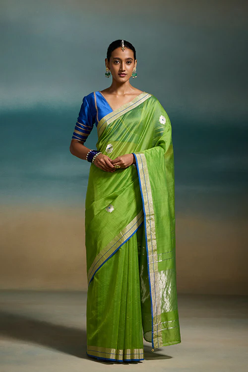 Dressfolk Vanya Chanderi Silk Saree - Image 3