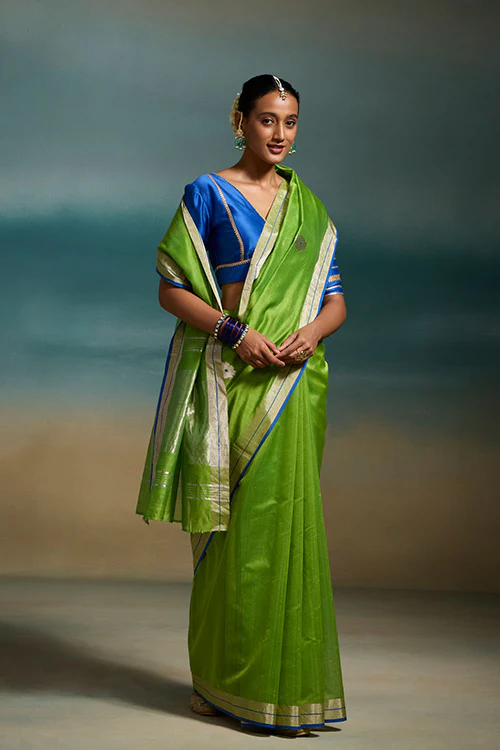 Dressfolk Vanya Chanderi Silk Saree - Image 5
