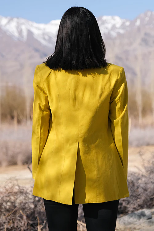 Okhai 'Dry Laburnum' Pure Cotton Blazer - Image 3