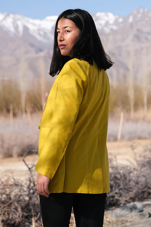Okhai 'Dry Laburnum' Pure Cotton Blazer - Image 6
