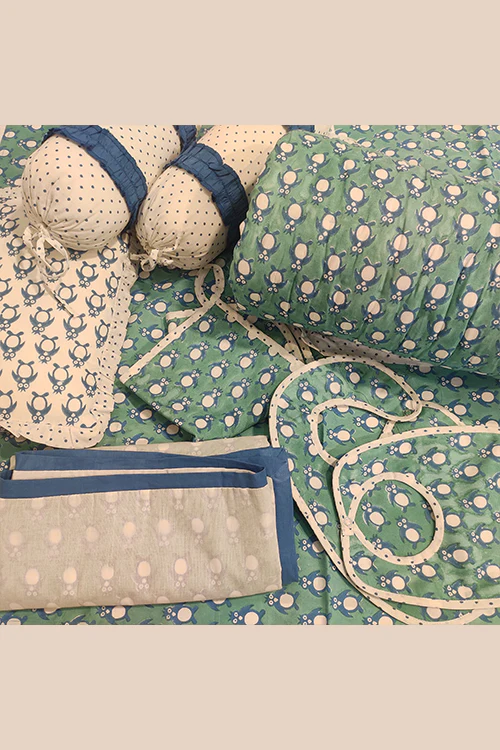 Poddar Exports Hand Block Printed Kids Furnishings- Penguin - Image 3