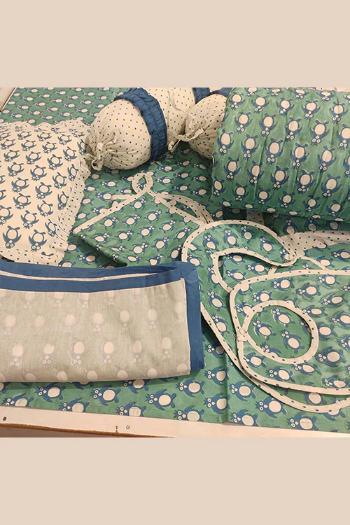 Poddar Exports Hand Block Printed Kids Furnishings- Penguin - Image 5