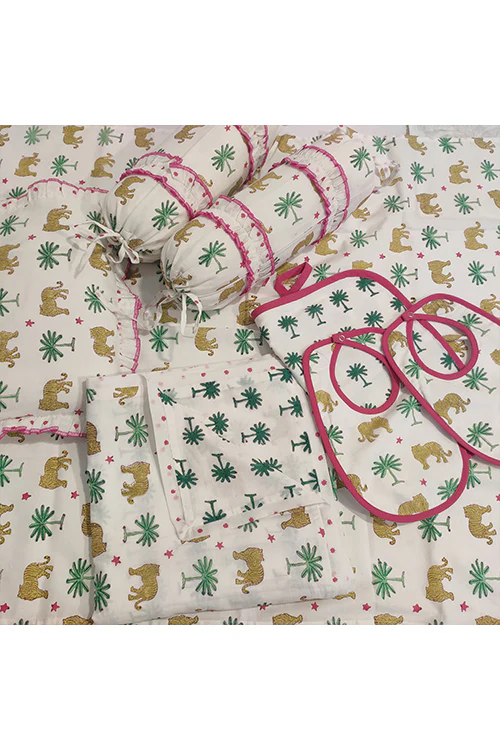 Poddar Exports Hand Block Printed Kids Furnishings- Tiger - Image 5