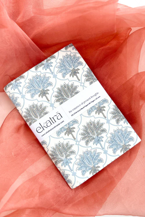 Ekatra A5 Handmade Journal - Blue Lotus ( Set Of 2 ) - Image 3