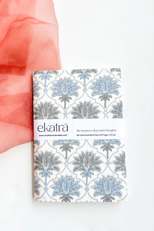 Ekatra A5 Handmade Journal - Blue Lotus ( Set Of 2 ) - Image 6