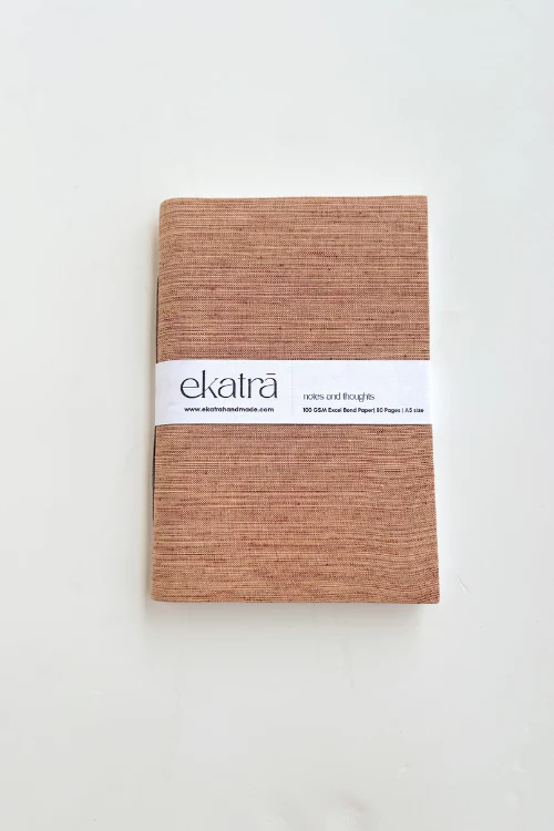 Ekatra A5 Handmade Journal - Solid Beige ( Set Of 2 ) - Image 5