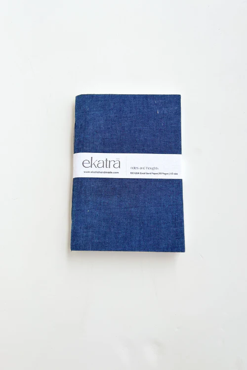 Ekatra A5 Handmade Journal - Solid Blue ( Set Of 2 ) - Image 6