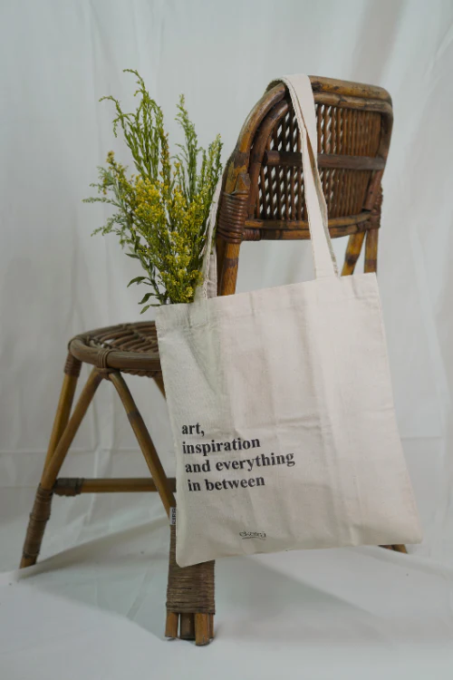 Ekatra Art Day Tote - Woven Cotton ( Set Of 2 )