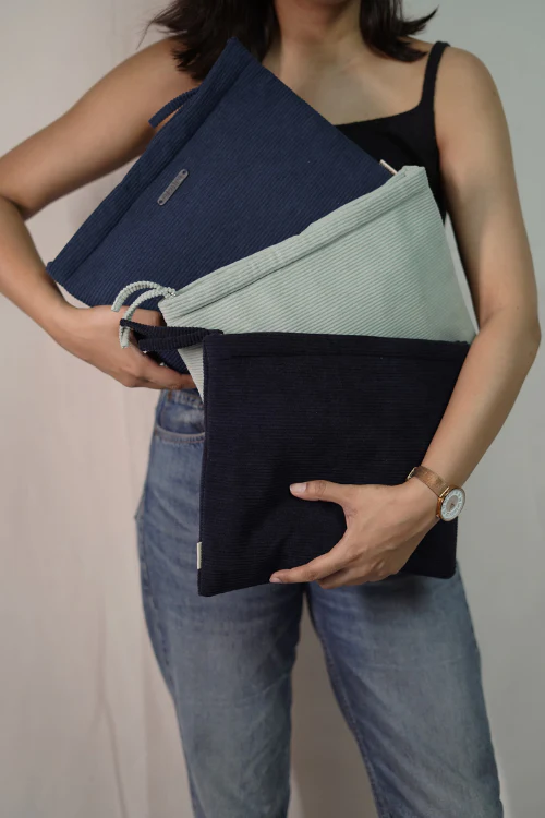 Ekatra Corduroy I-Pad Sleeve - Midnight Sky - Image 4