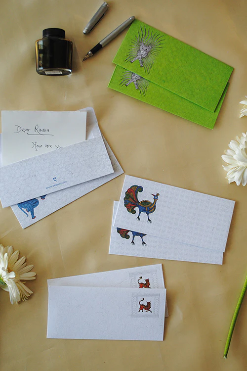 Ekibeki Gond/Chitrakathi Envelopes Set Of 8Envelop - Image 3
