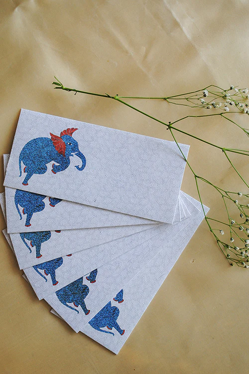Ekibeki Gond Envelope Set Of 6 - Elephant - Image 2