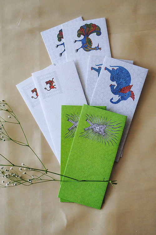 Ekibeki Gond Envelope Set Of 6 - Elephant - Image 4