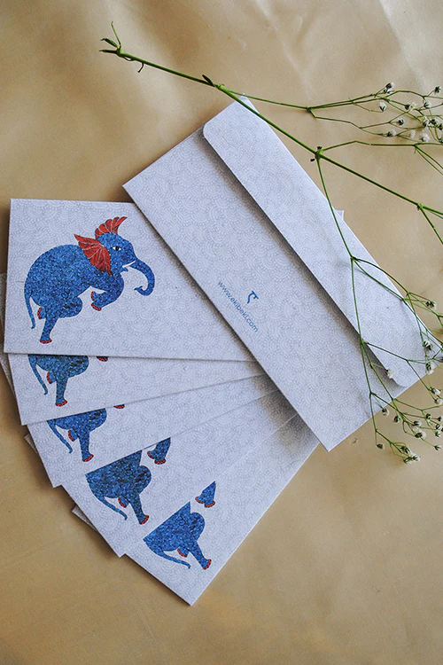 Ekibeki Gond Envelope Set Of 6 - Elephant - Image 5