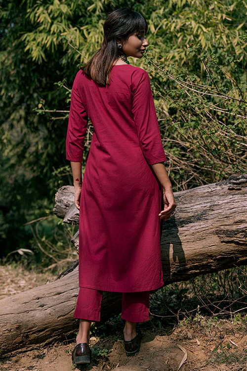 Okhai 'Endless' Pure Cotton Kurta Pant Set - Image 3