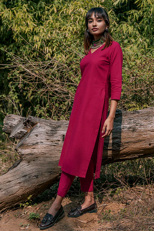 Okhai 'Endless' Pure Cotton Kurta Pant Set - Image 4