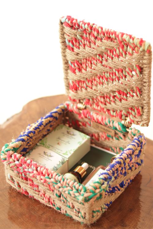 Sirohi Essence Upcycled Textile Box - Image 2