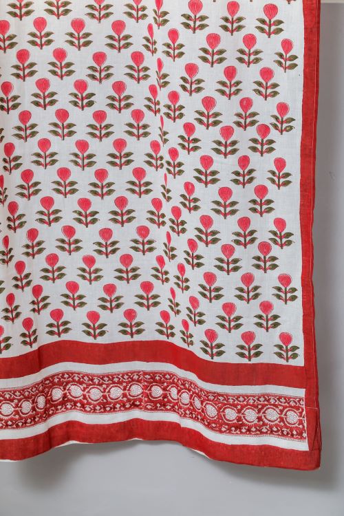 Sooti Syahi Evergreen Cherry Hand Block Printed Doorcurtain - Image 3